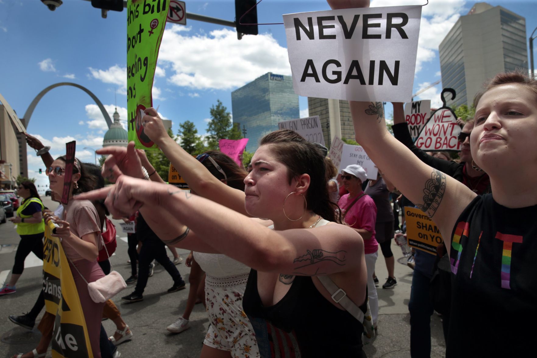 Abortion rights rally results in arrests downtown